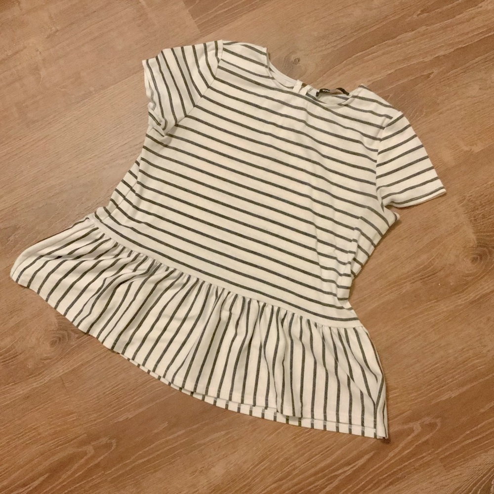 BOGO - Peplum Style Striped Top